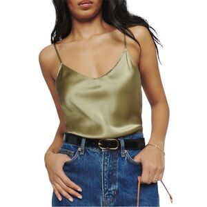 Reformation Silk Scoop Neck Cami Women’s Small NWT